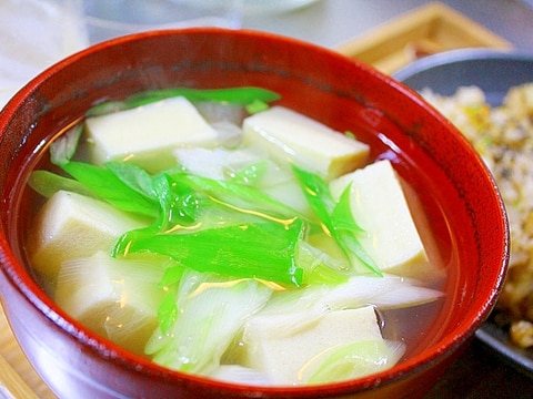 高野豆腐のうどんスープ